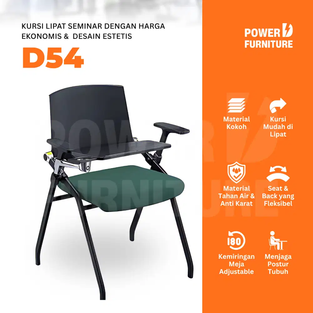D54 Bangku Kuliah Lipat – Kursi Training | Kursi Kuliah