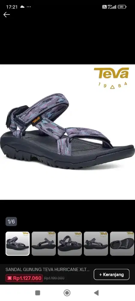 SANDAL GUNUNG TEVA HURRICANE XLT2  size 39