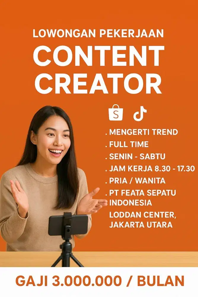 LOWONGAN CONTENT CREATOR LODAN CENTER