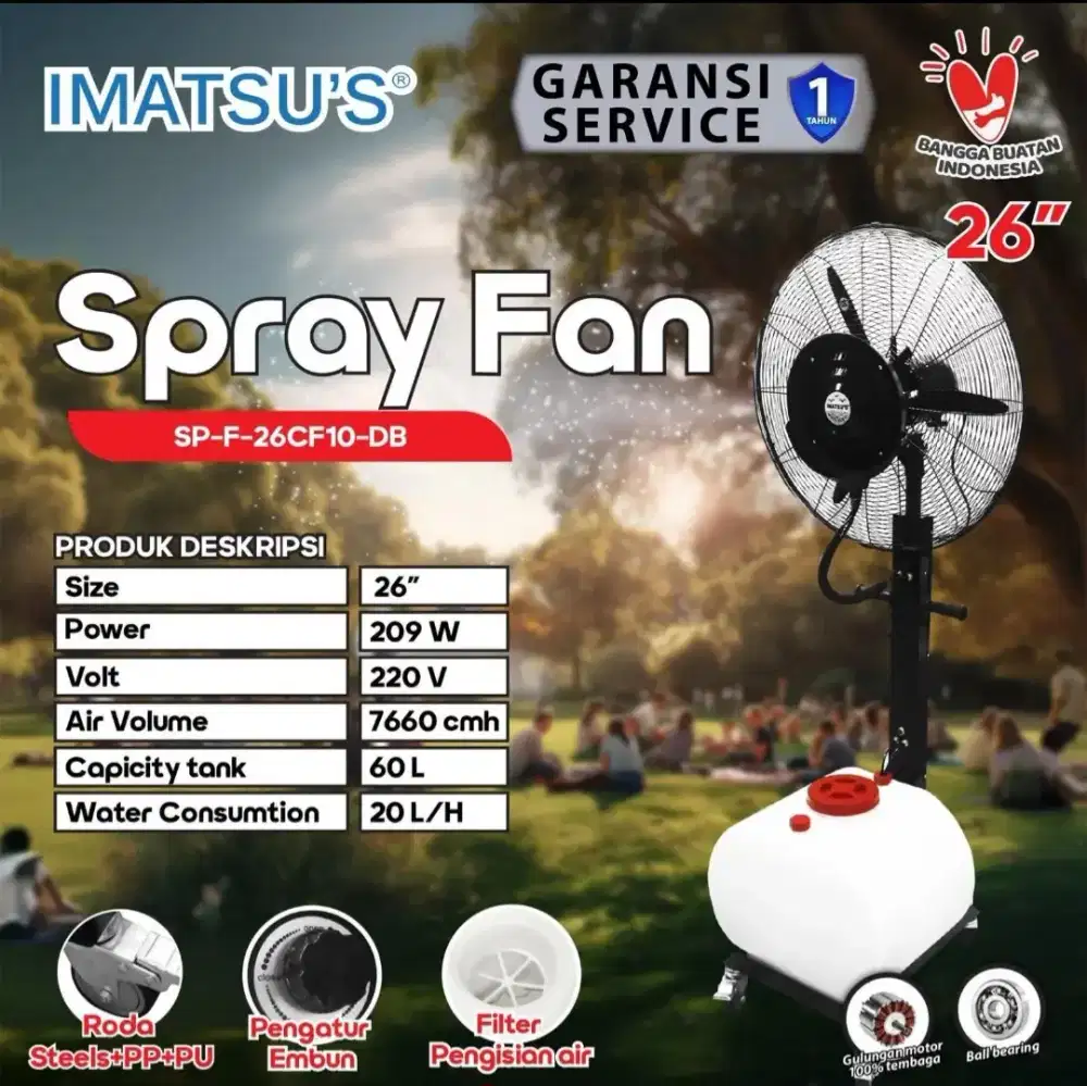 Jual Kipas Uap /  Misty Fan 26 Imatsu
