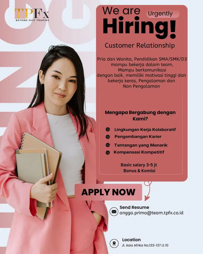 Hiring! Join Our Team as Customer Relationship