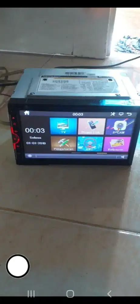 Head unit dvd mobil kondisi normal