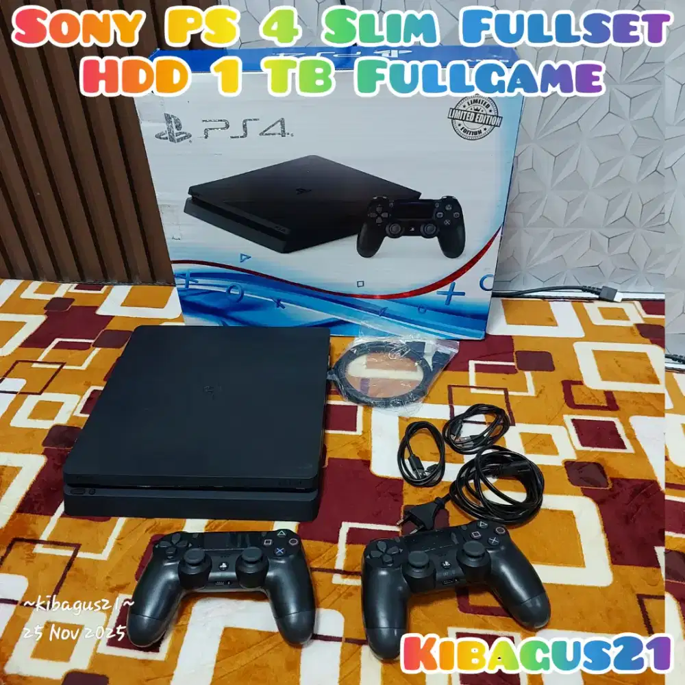Sony Ps4 slim HDD 1 TB Kumplit normal