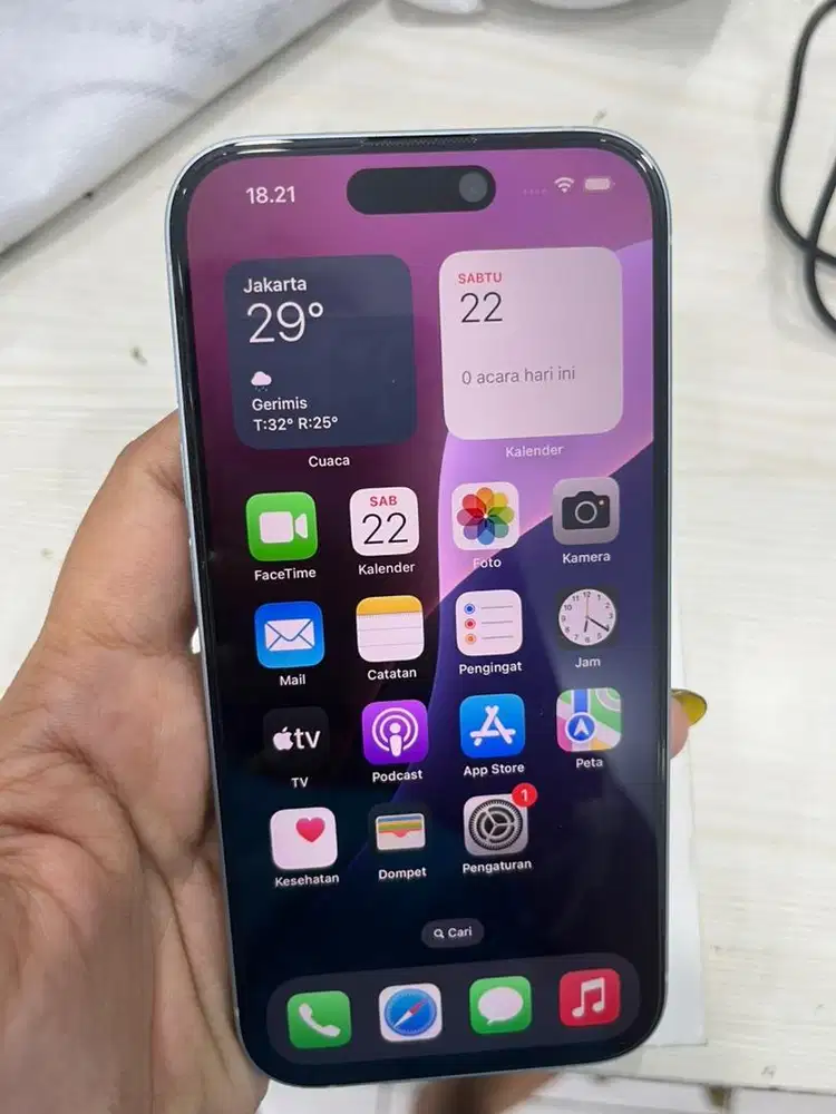 Jual iphone 15 128gb blue garansi resmi ibox