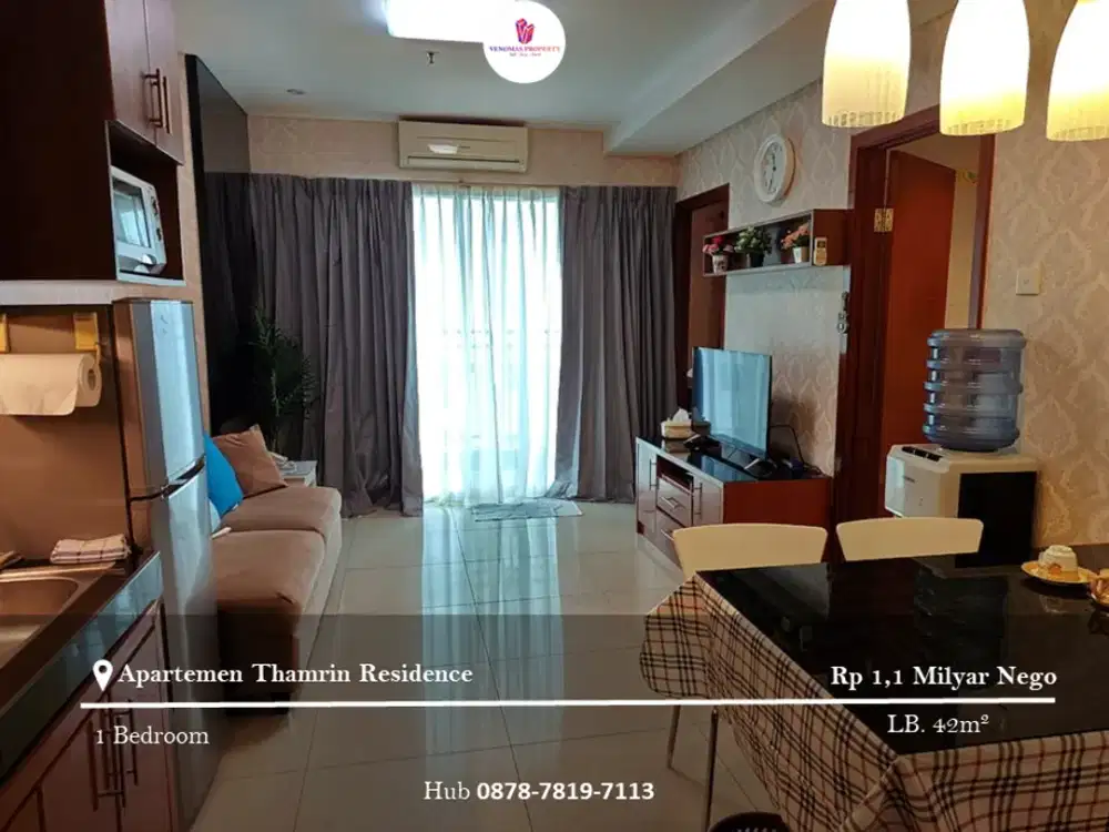 Dijual Apartement Thamrin Residence Type L 1BR Furnished