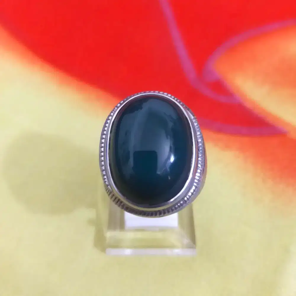 Cincin batu bacan natural koleksi pribadi ring size 8 natural