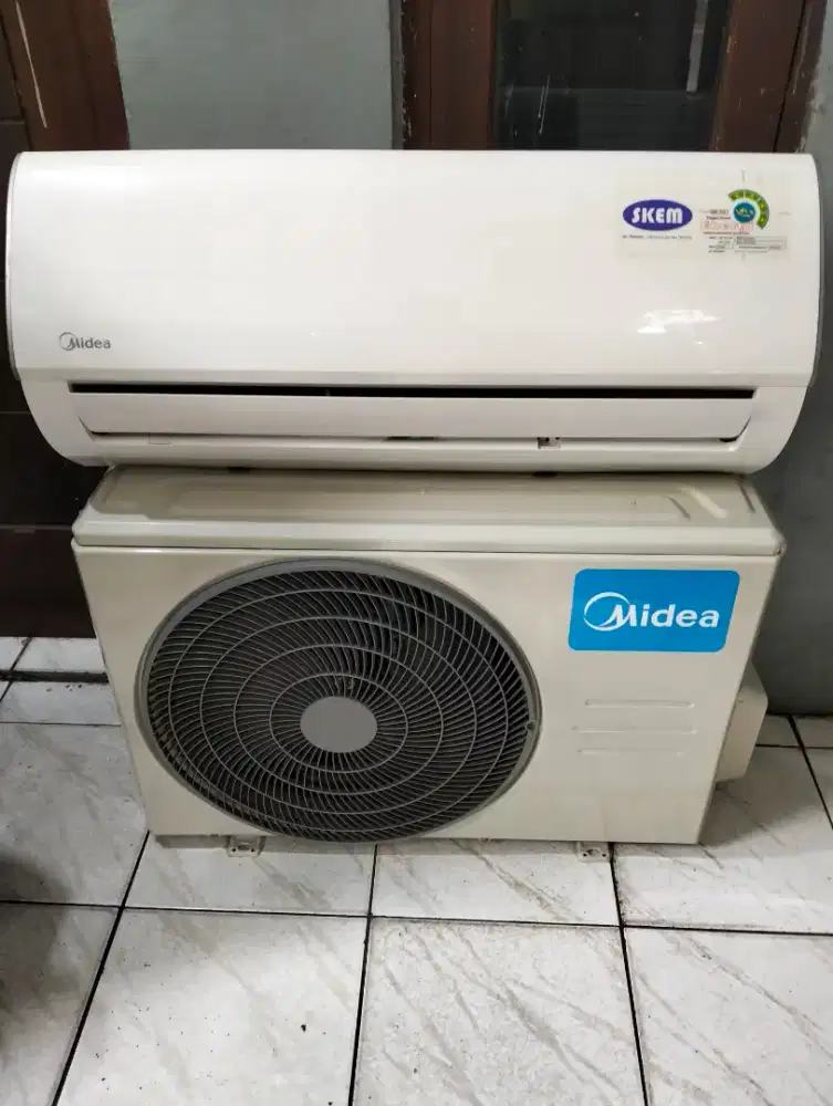ac split 1)2 pk midea dingin bagus, orisinil