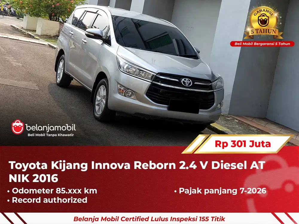 [ GARANSI 5TH ] Toyota Kijang Innova Reborn 2.4 V Diesel AT 2016 2017