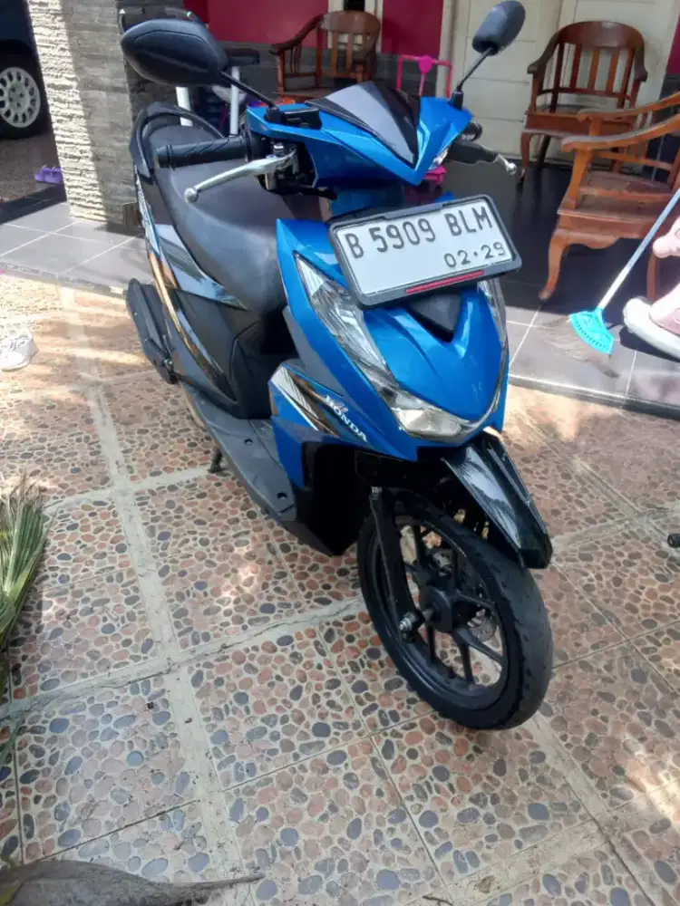 Honda beat 2024 biru hitam gres
