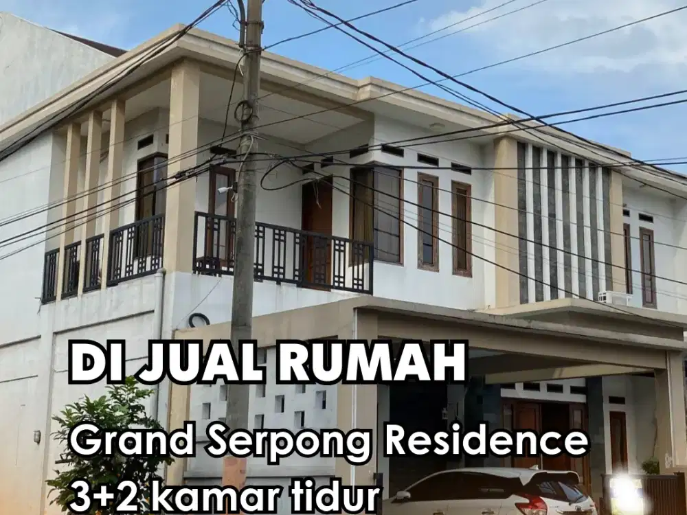 Di Jual !!! Rumah di Grand Serpong Residence Bebas banjir 3+2 kamar tidur