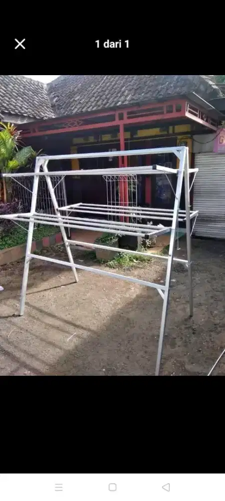 Jual jemuran aluminium model satap bahan tebal