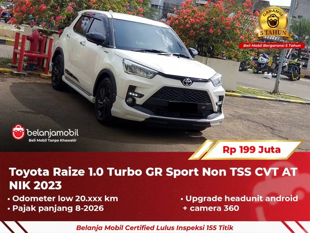 [ GARANSI 5TH ] Toyota Raize 1.0 Turbo GR Sport Non TSS AT 2023 2024