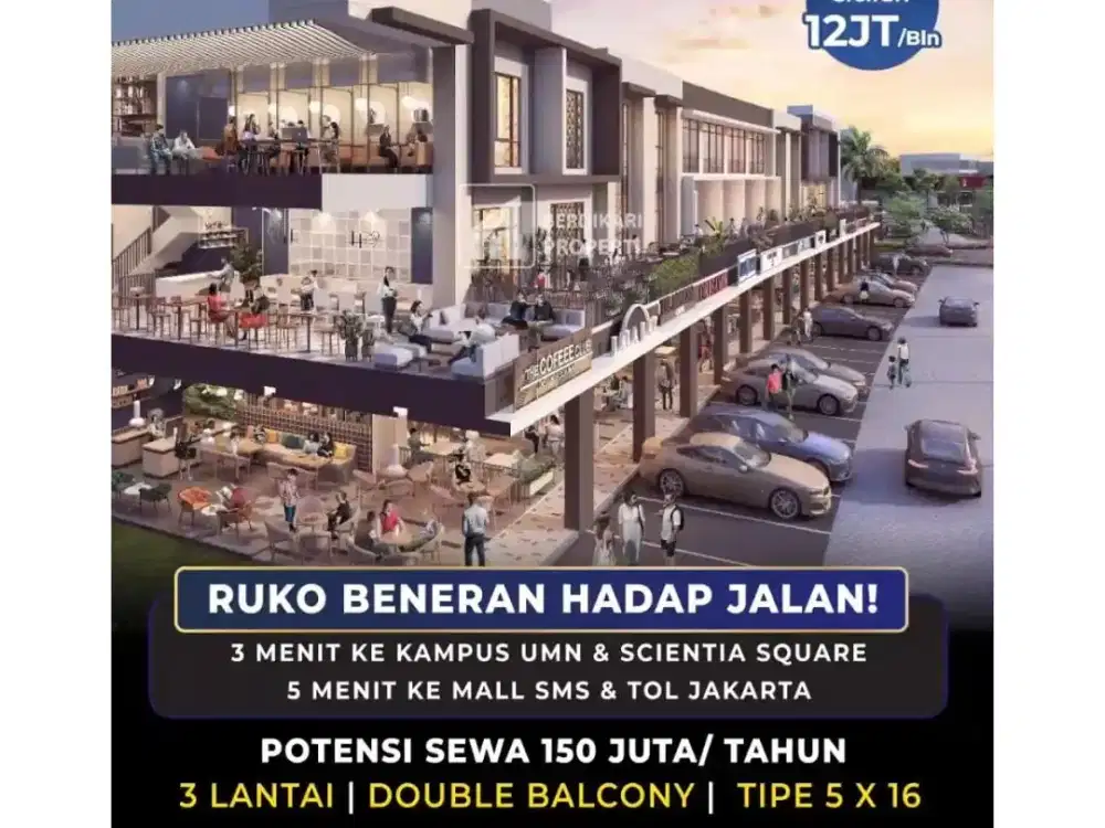 CARSON Ruko terbaru Summarecon Serpong sudah siap pakai! Lingkungan ramai 24jam