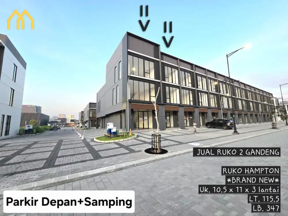 Disewakan 2 Ruko Gandeng di HAMPTON Avenue HOEK