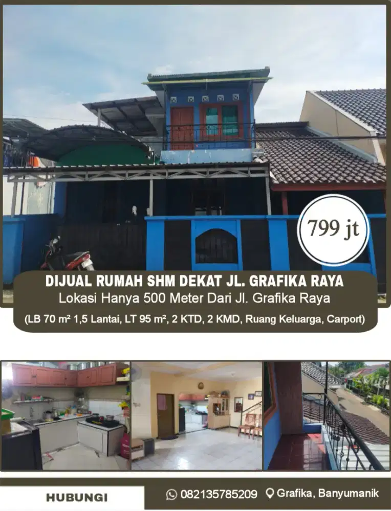 Rumah Cantik Murah Siap Huni 500 m dari Jl. Grafika Raya Banyumanik