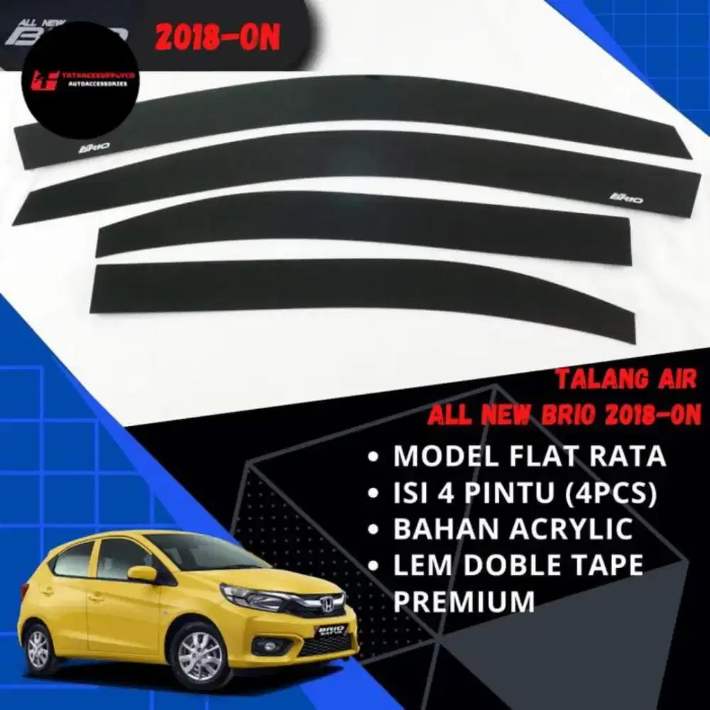Talang air Brio 2018-2021 model flat/datar