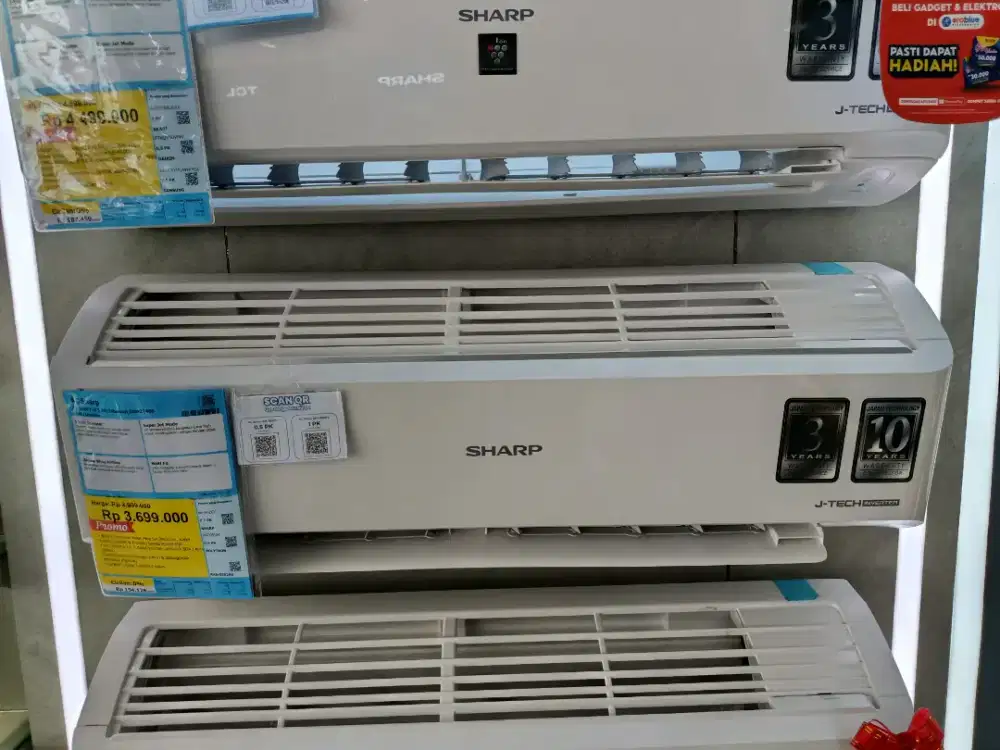 Promo AC 0.5 PK Inverter SHARP Bisa Cicilan Tanpa DP Gratis 2x Cicilan
