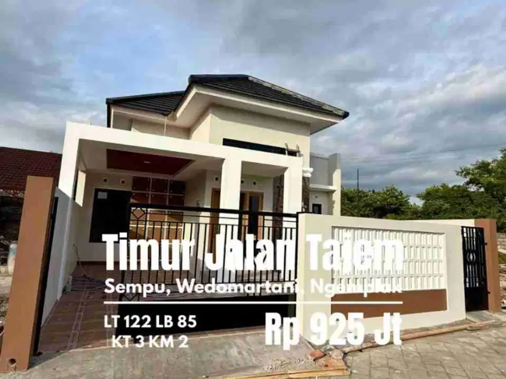 Rumah baru model cluster Dekat Budimulia jalan tajem