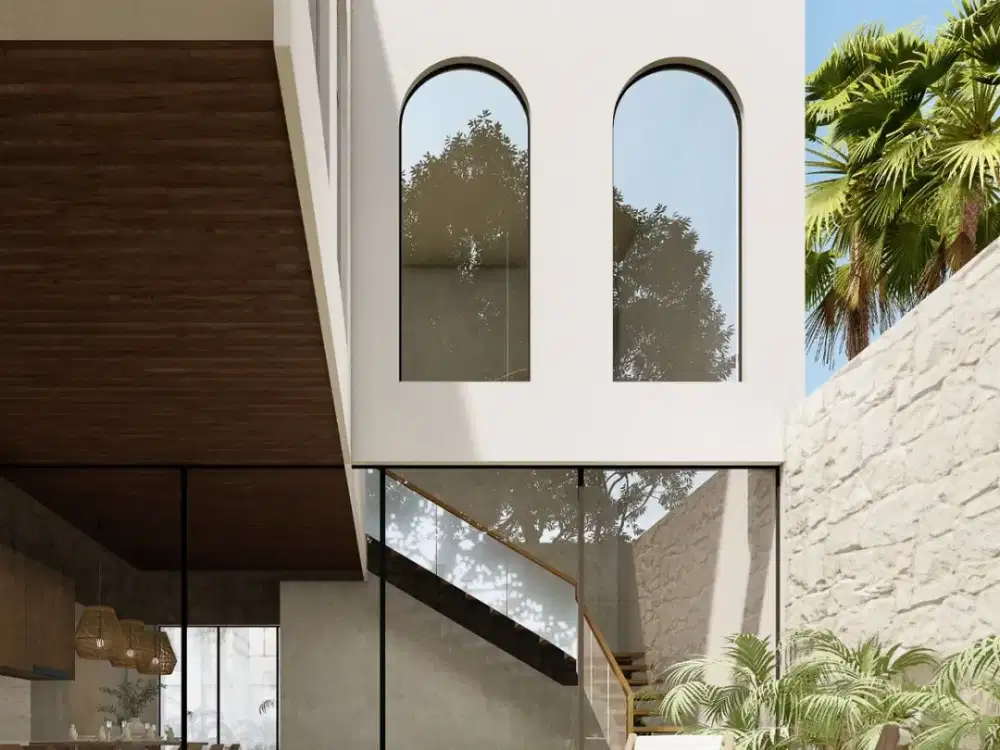 Hunian Luxury Villa yang mengambil konsep Mediteranian, berlokasi di Balangan Bali.