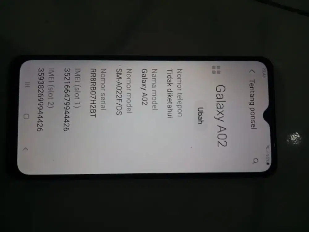 Hp Samsung Galaxy  a02