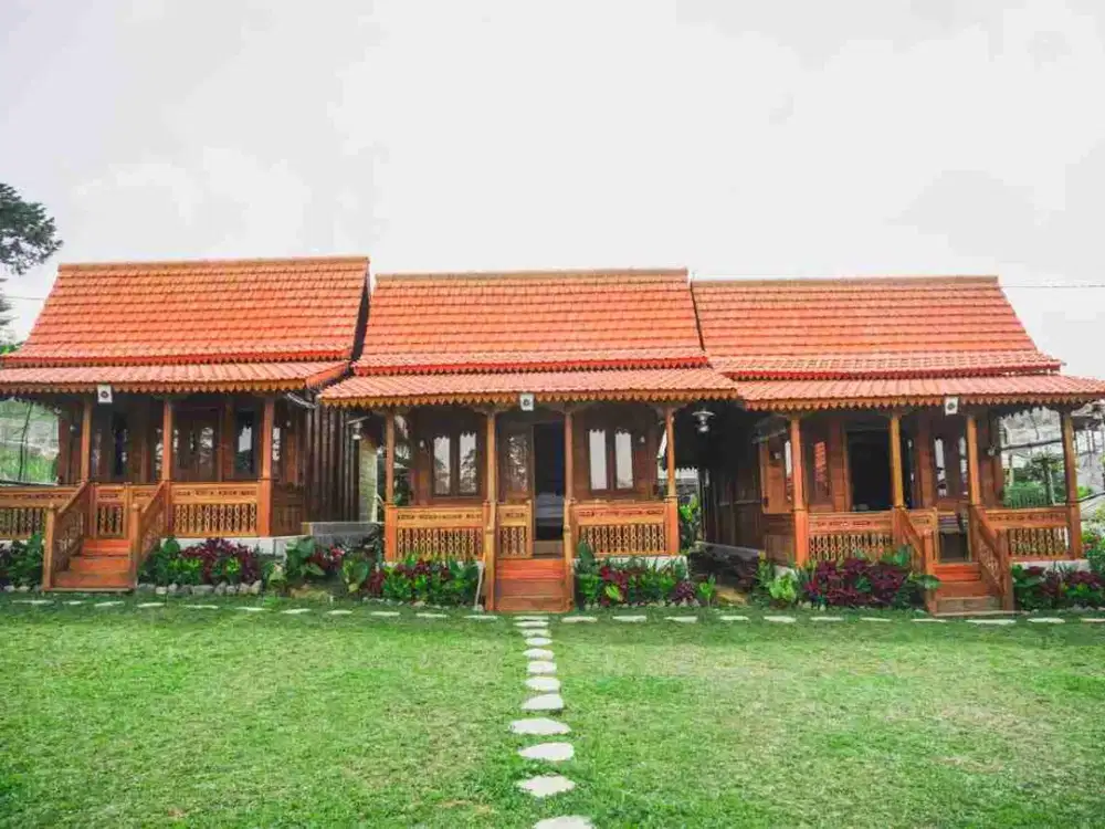 dijual villa joglo view danau buyan lokasi pancasari bedugul