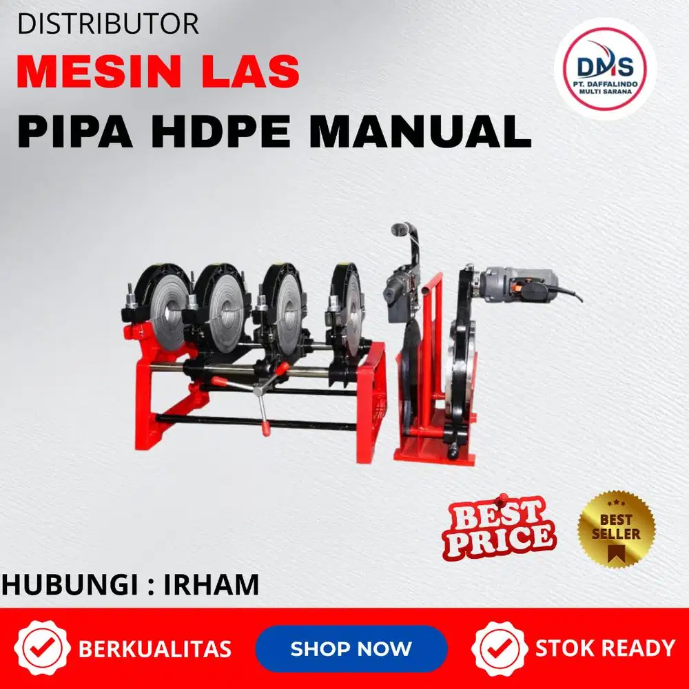 Mesin Las Pipa Hdpe Manual 200mm Type L 4 Clamp | Ready Stok