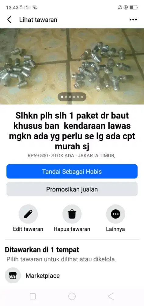 Slhkn plh slh 1 paket dr kelengkapan ban mobil mgkn ada yg perlu murah