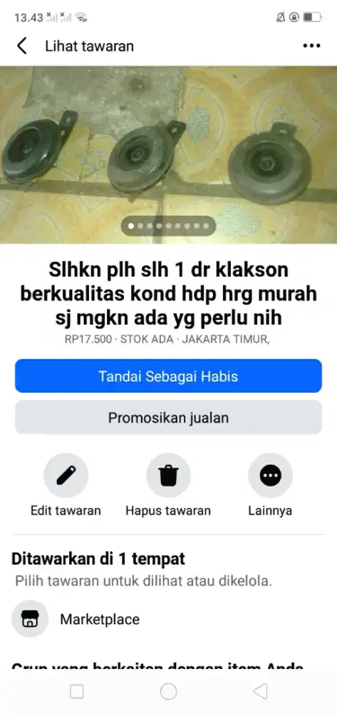 Slhkn plh slh 1 dr klakson motor berkualitas kond hdp murah sj cpt