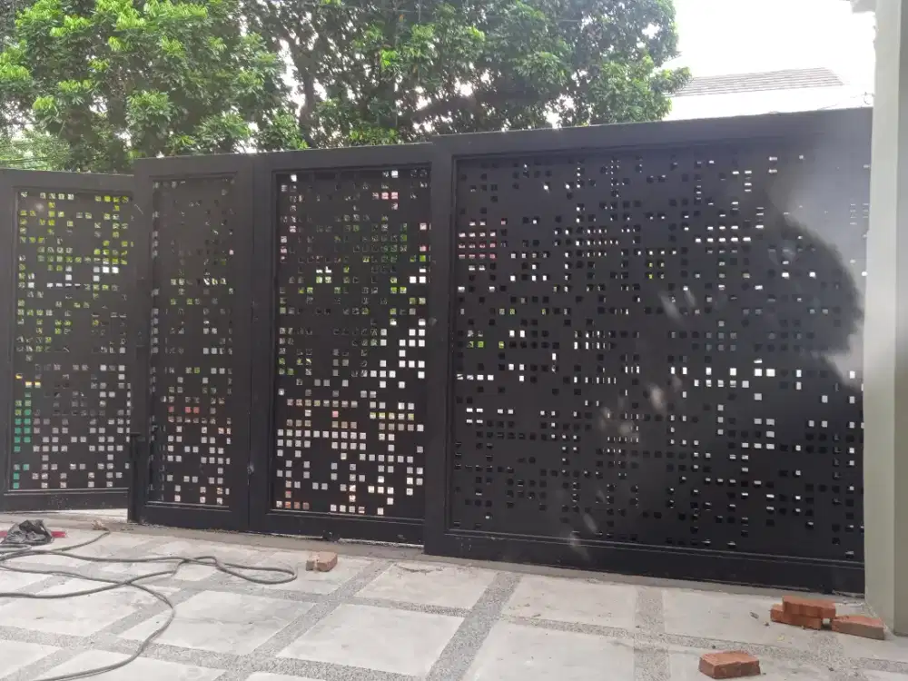 Pagar minimalis motif