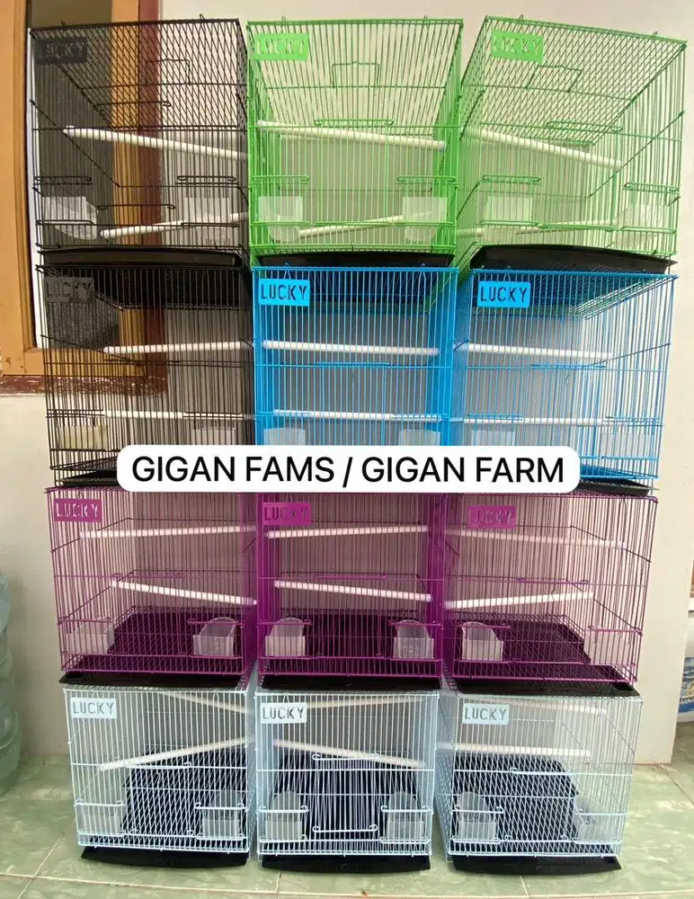 Kandang jeruji kotak ukuran 30cm merk lucky