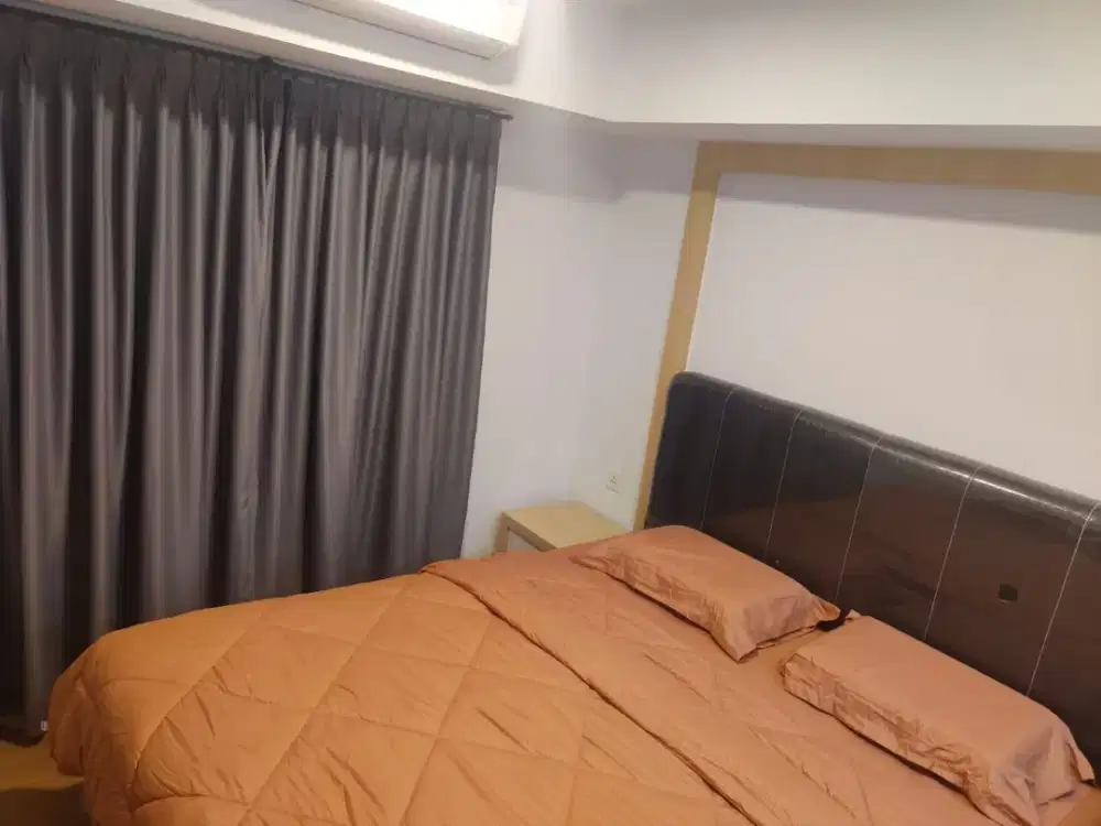 dijual cepat apartemen de prima   type studio uk.3x8 24m2 lantai 18 (hook) 1 kamar mandi full furnished hadap timur  lokasi strategis dekat ke -rs.roy