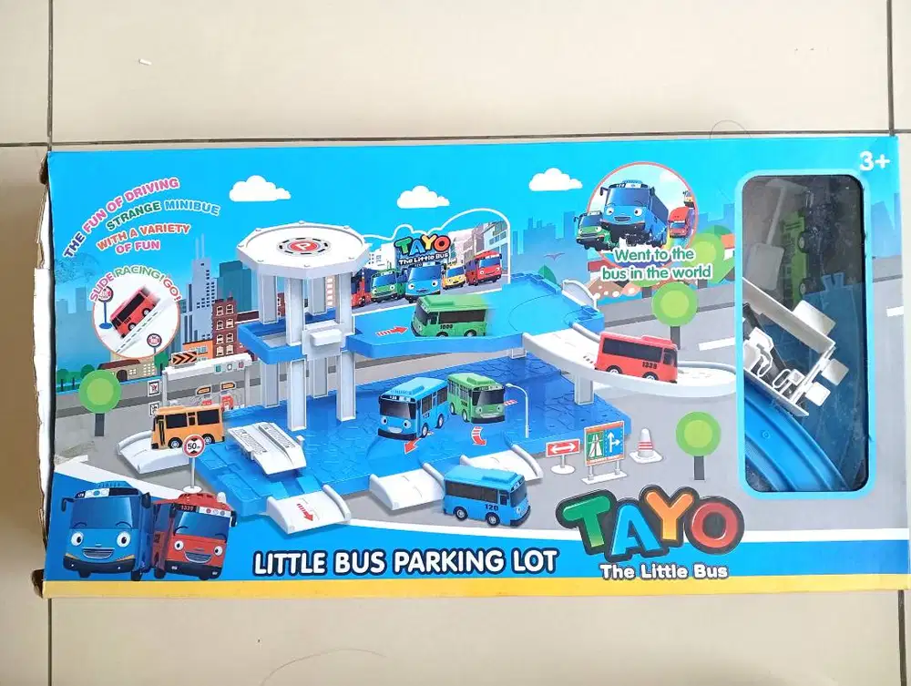 Mainan Anak Laki Laki Tayo Little Bus Parking Lot 553-392 / Bis Tayo