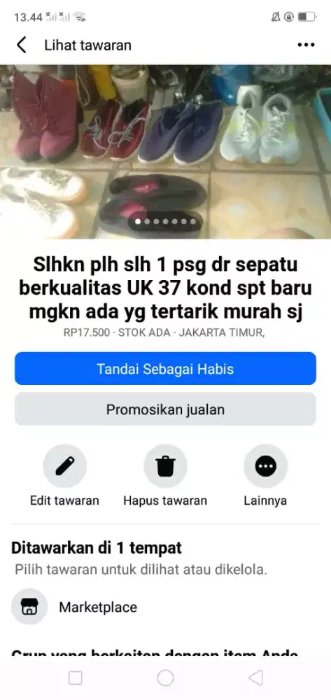 Slhkn plh slh 1 dr sepatu berkualitas UK 37 kond spt baru mgkn perlu