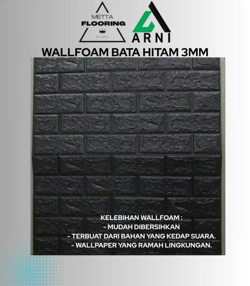 WALLFOAM BATA HITAM 3MM