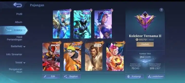 Akun Mobile legend EX IMORTAL