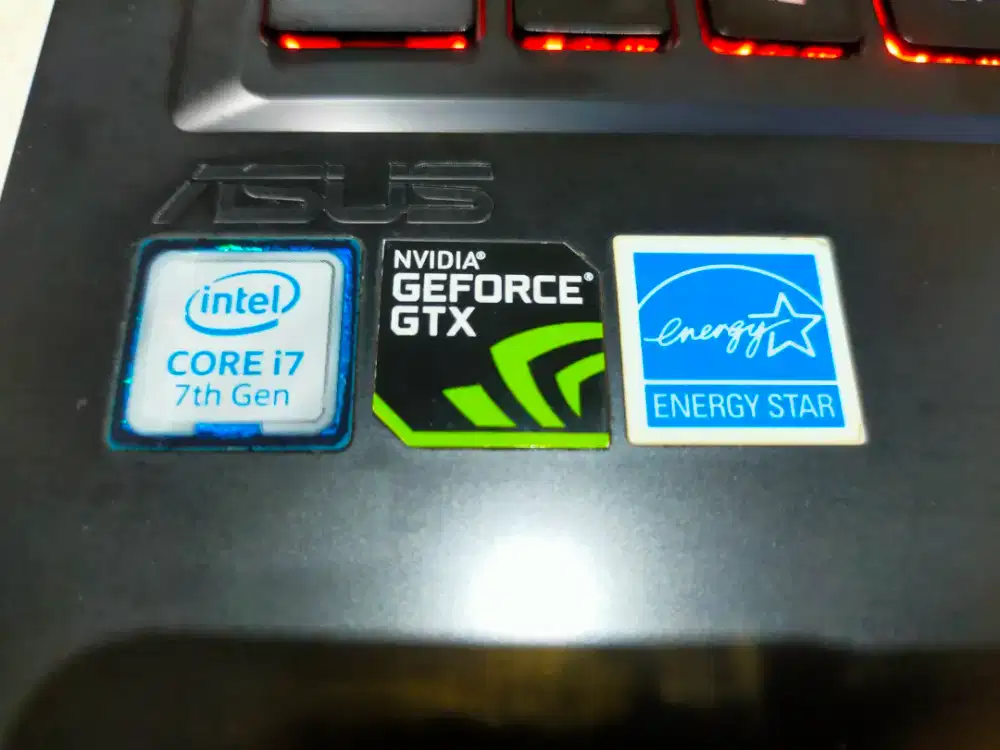 Dijual laptop gaming Asus ROG Strix GL503VD Intel I7-7700HQ Ram 16GB