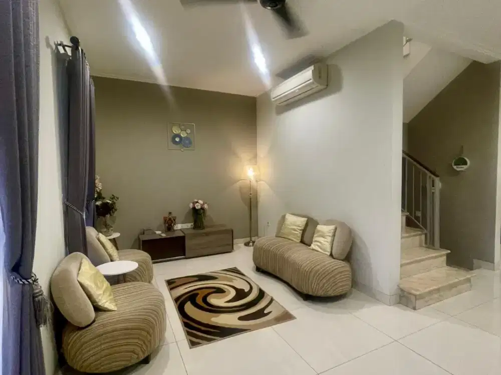 Disewa Rumah Cluster Piano PIK Uk 6x15 m² semi furnished at Jakarta Utara