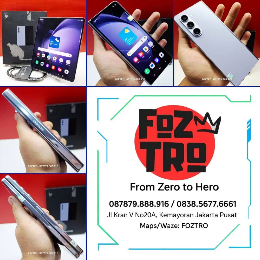 Samsung Galaxy Z Fold 5 12/512GB Fullset Resmi SEIN No Minus