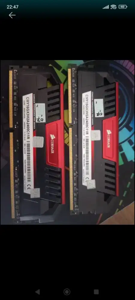 DDR3 RAM Corsair 2400Mhz speed