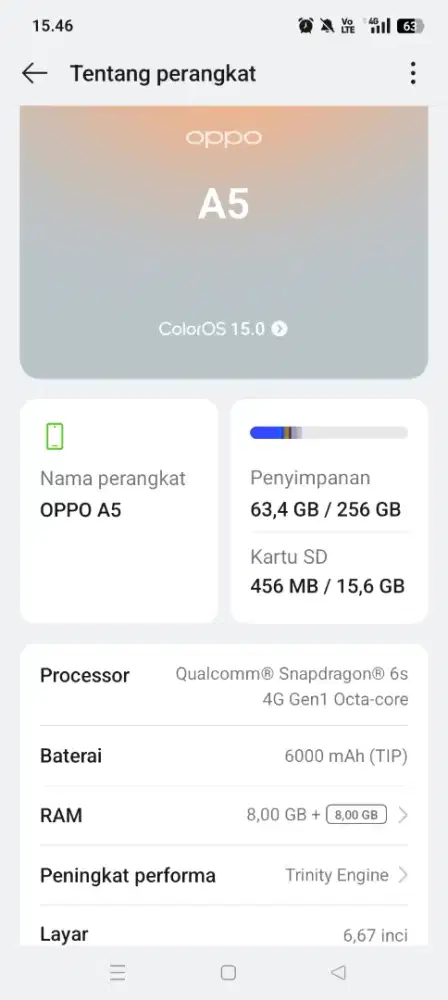 oppo A5 2025 NFC 8/256