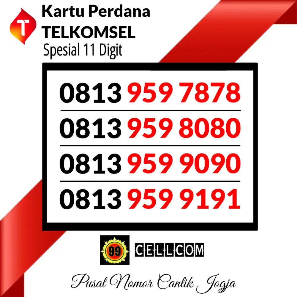 Nomor Cantik Simpati 11 Digit Kartu Perdana Telkomsel 4G/5G
