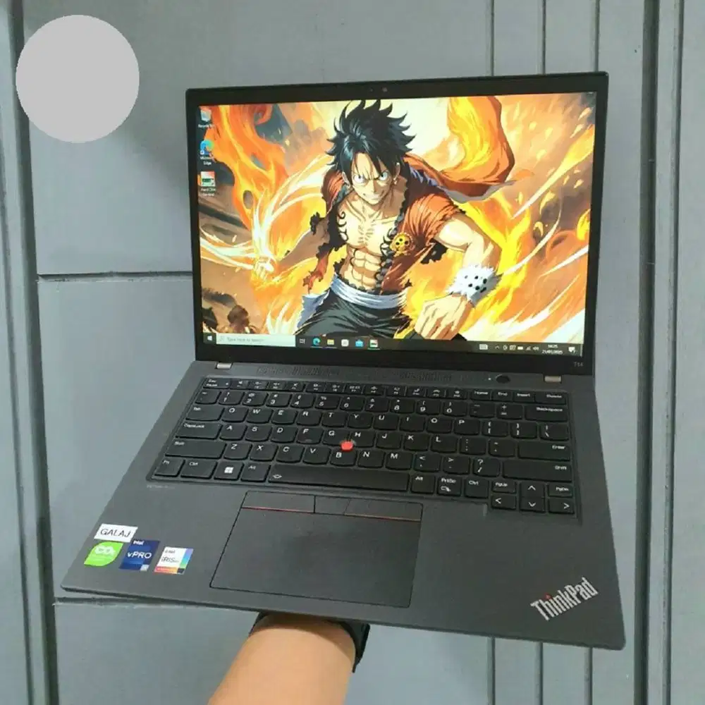 Laptop Lenovo T14 Core i7 Gen 10 Ram 16gb/256gb layar 4K NVIDIA 2GB