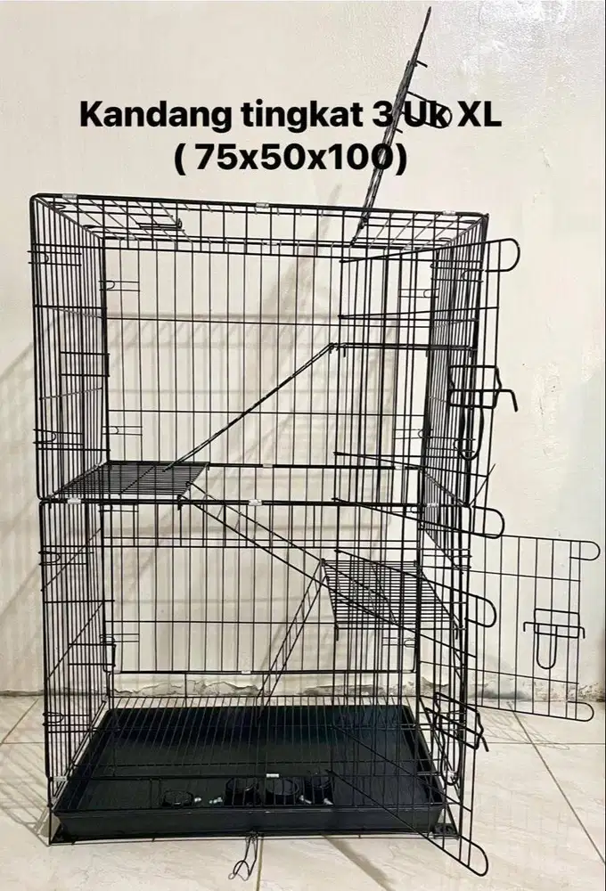 Kandang Besi Lipat Anjing Kucing