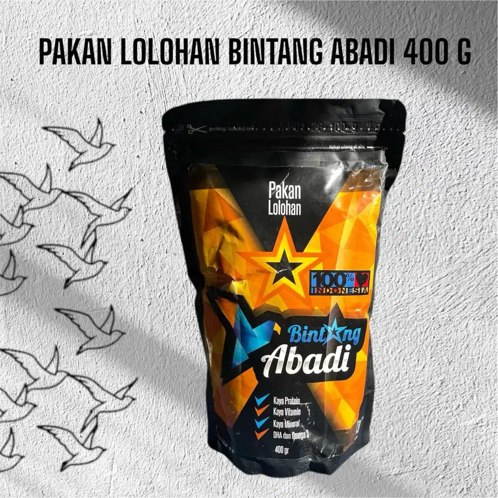 Pakan Burung Lolohan Bintang Abadi 400 Gr Pakan Lovebird Parkit Betet