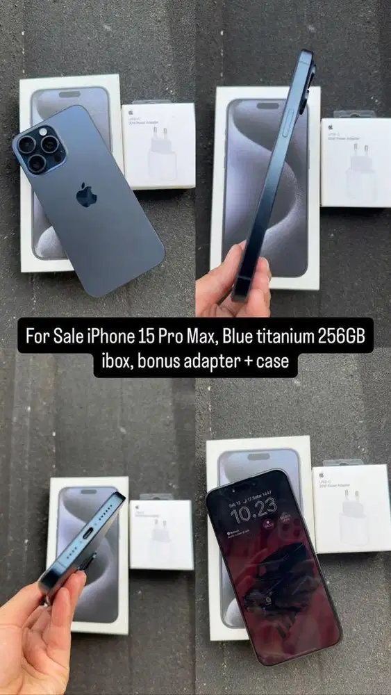 iPhone 15 pro max Blue Titanium 256 GB iBox PA/A