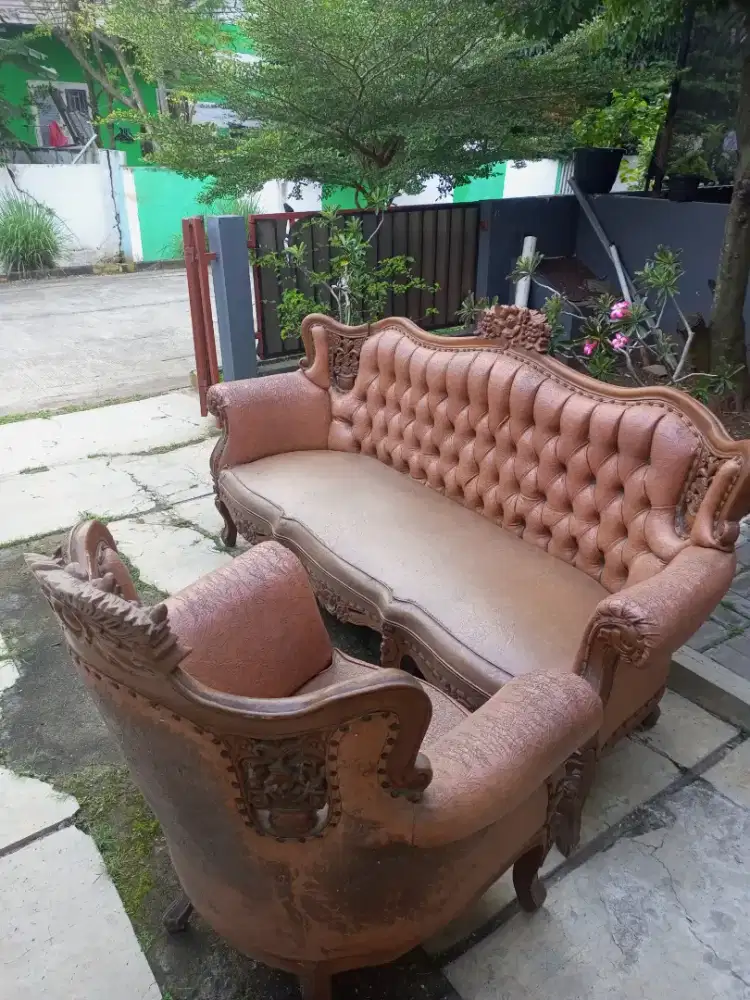 SOFA KUMPLIT KAYU JATI