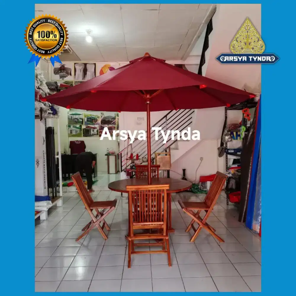 PAYUNG KAYU JATI FULL SET