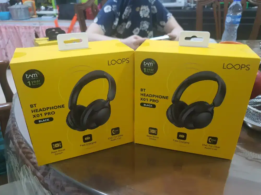 Loops bt headphone x01 pro anc garansi tam 1 tahun