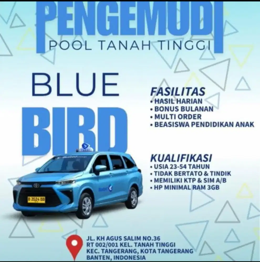 Lowongan kerja driver Bluebird