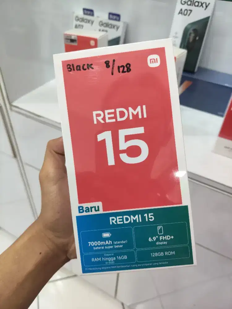 Redmi 15 8/128 Baru Segell Bergaransi Resmi